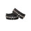 Diamond Studed Wrist Cuffs - Black 1