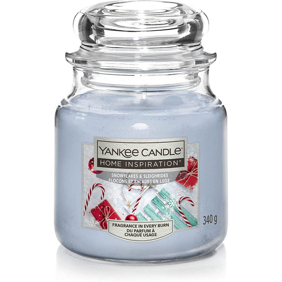 Yankee Candle Home Inspiration Medium Jar Snowflakes and Sleigh Rides-image-OPC-P9HPG8H-NEW