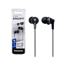 Panasonic RP-HJE125E-K Ergofit Earphones with Powerful Sound Black