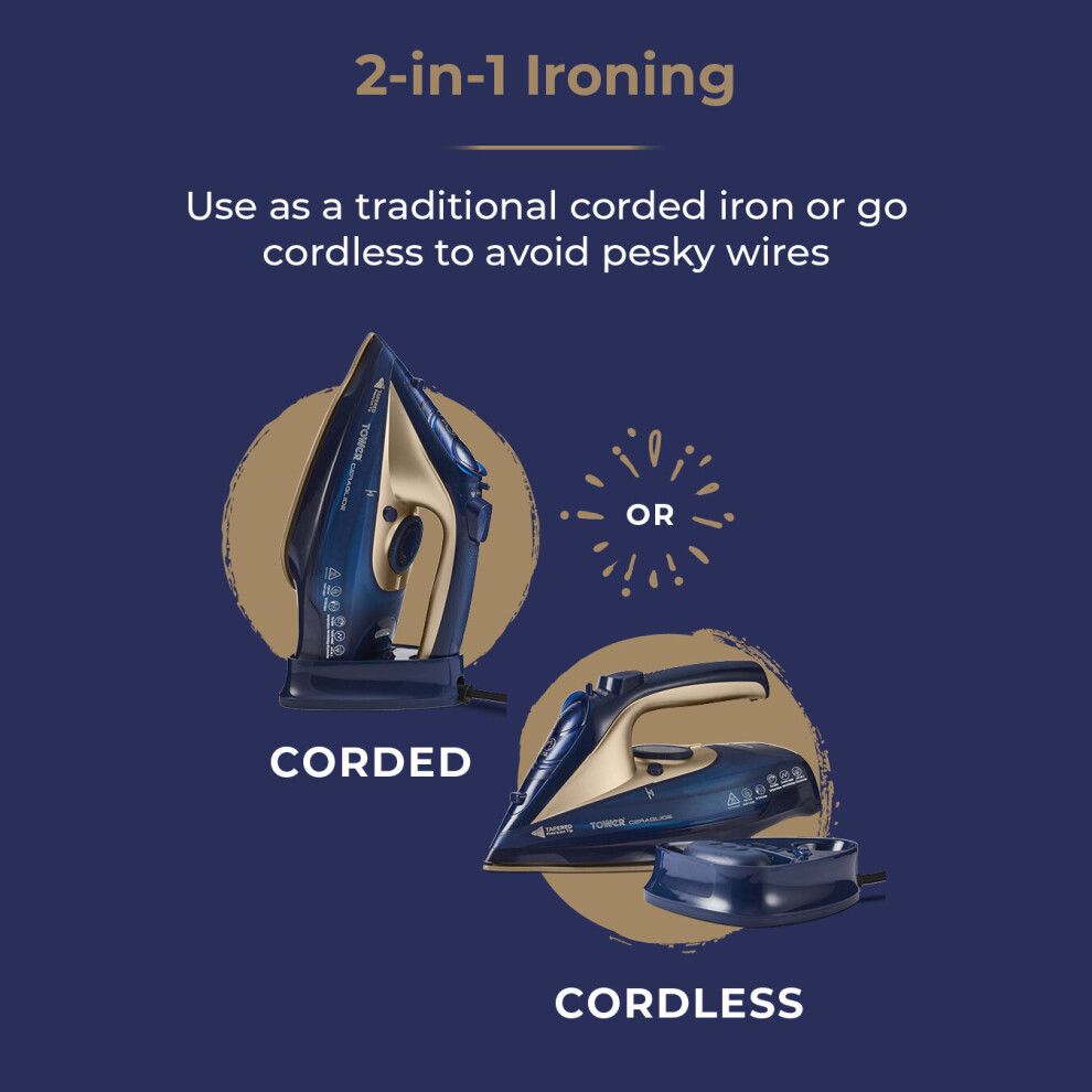tower-t22008blg-ceraglide-2400w-cord-steam-iron-blue-and-gold