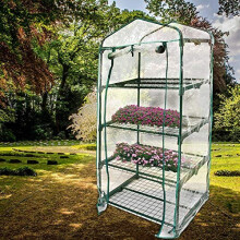 4-Tier Greenhouse Cover, 152*67*51CM Outdoor Plastic Plant Covers Mini Greenhouse Portable Gardening Cover Clear Replacement Garden Flower Shelte