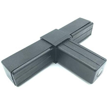 GardenSkill 3 Way Flat T Tube Connector - Attach 25mm Diameter Box Section - Build Fruit Cages, Garden Structures (Pack of 4)
