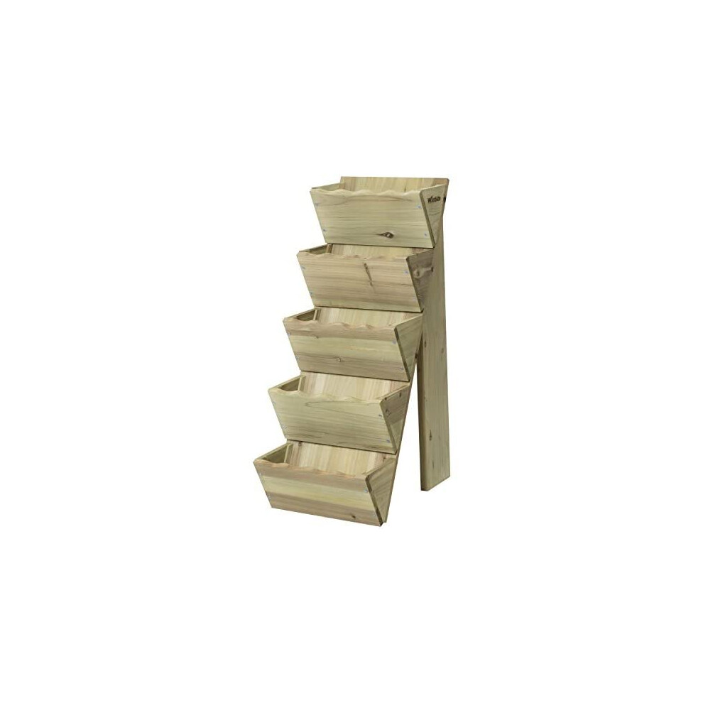 Woodside 5 Tier Wooden Decorative Garden Flower Herb Planter