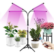 Grow Light , SOLARBABY Grow Lights for Indoor Plants with Full Spectrum, Dual Controllers Indoor Grow Light ,4/8/12H Timer, Adjustable Tripod Sta