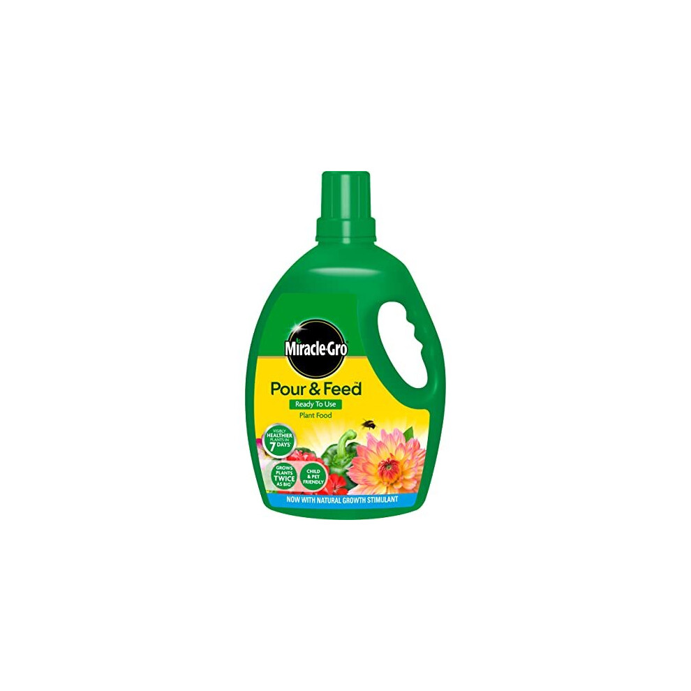 Miracle-Gro 119643 Pour & Feed Ready to Use Liquid Plant Food, 3 Litre, Green