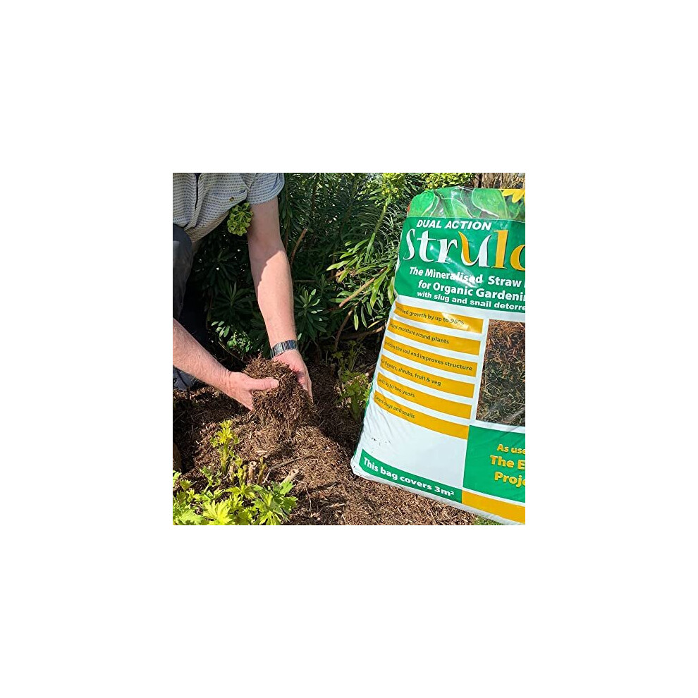 Strulch Mineralised Straw Garden Mulch 9kg x2 (v2)