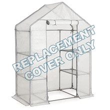 Taylor & Brown Walk In Greenhouse Cover Heavy Duty Replacement Spare Reinforced White PE Growhouse Cover - 143x73x195cm COVER ONLY