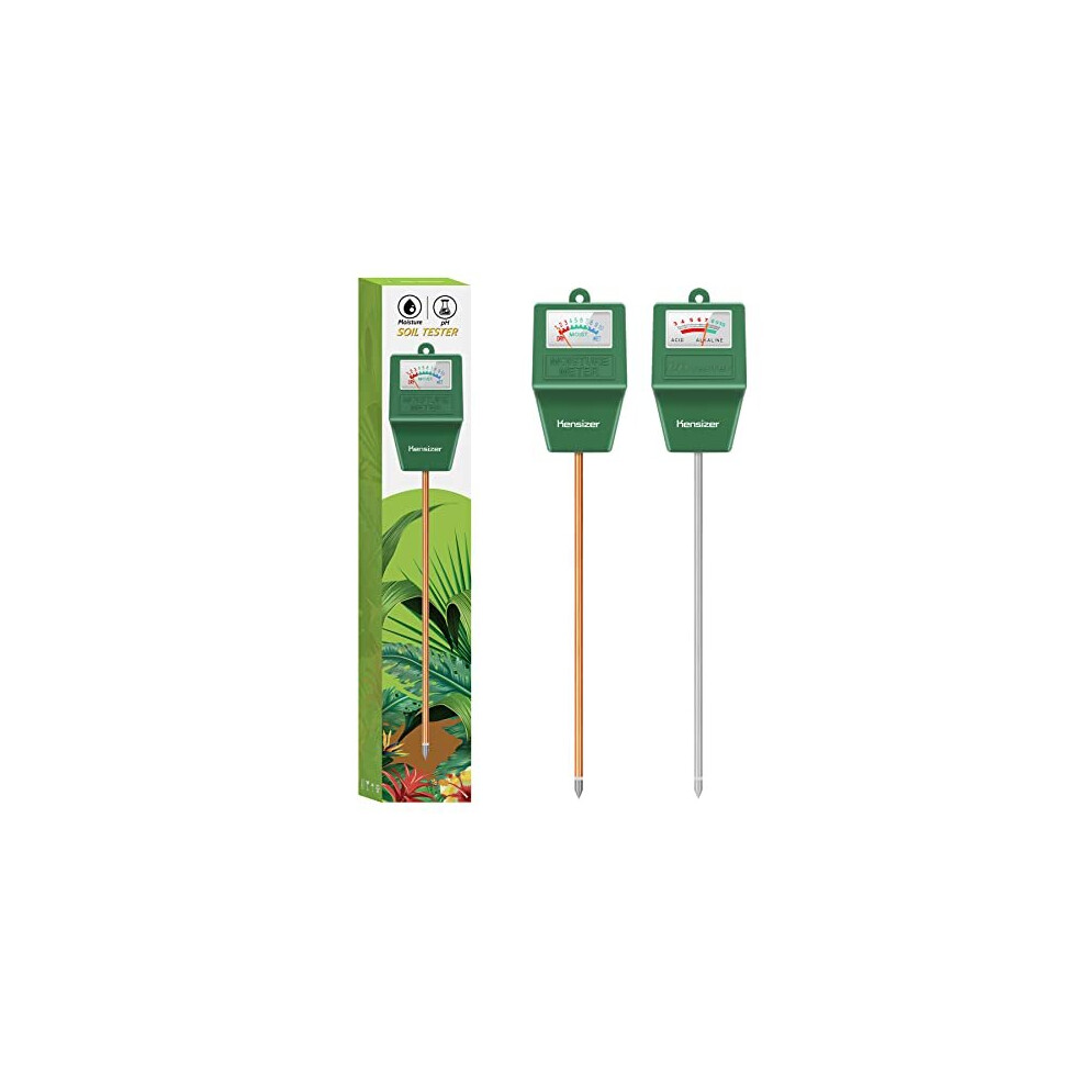 Kensizer Soil Tester, Soil Moisture/pH Meter, Gardening Farm Lawn Test Kit Tool, Digital Plant Probe, Sunlight Tester Water Hydrometer for Indoor