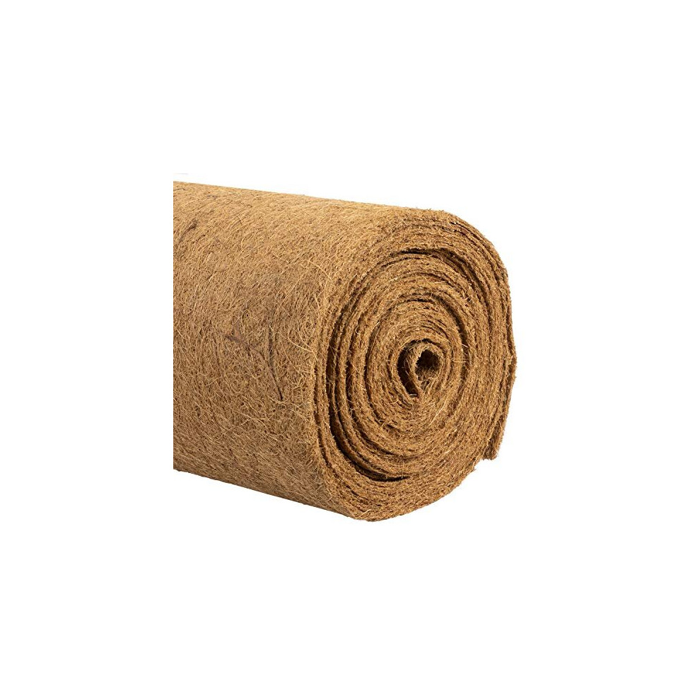 Woodside Coco Hanging Basket Liner, Garden Plant Pot Filler, 10m Bulk Roll 0.75m Width