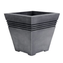 Strata Milano Tall Square Planter 33 Centimetres Pewter