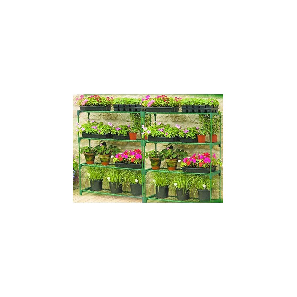 Panana 4-Tire Garden Greenhouse Staging Storage Shelving-Double Pack