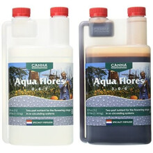CANNA - Aqua Flores A & B 1L - Hydroponic Flowering Plant Nutrients