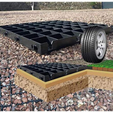 Driveway Grids X40 - 10 m², 50x50cm, 4cm Deep, Heavy-Duty Grids & Membrane Ground Sheet for Grass or Gravel Paving, UK Made