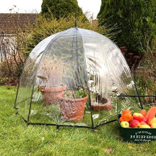 Pop n Crop Poly Greenhouse Umbrella - Garden Grow House Dome for Tomatoes Fruit Plants (1.2m Ø x 0.75m H, Pk 1)