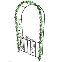 Garden Arch Metal Rose Plant Climbing Trellis Archway Climber Arched Frame With Gate