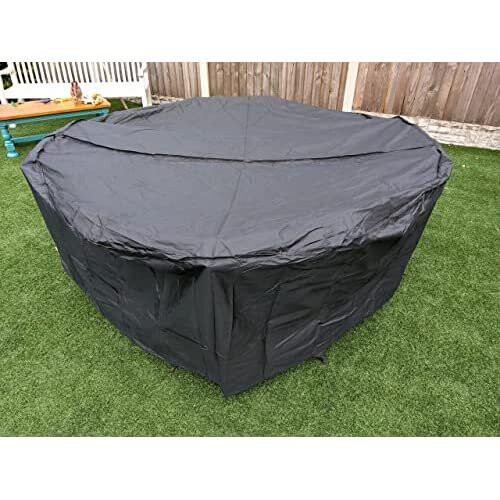 Runde Gartentisch-Abdeckung 210 Cm - Wasserdicht Mit Kordelzug