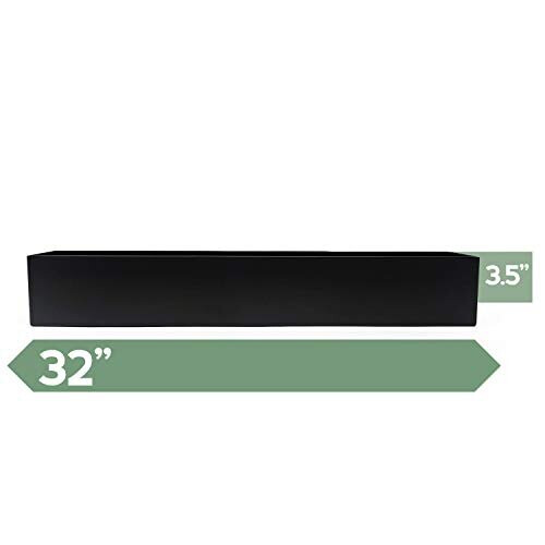 Buhbo Modern Steel Trough Rectangle Planter 32 inch, Black 2