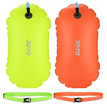 JOTO [2 Pack] Swim Buoy, Highly Visible Swim Bubble Safety Buoy Tow Float, with Adjustable Waist Belt, for Open Water Swimmers Triathletes Kayake