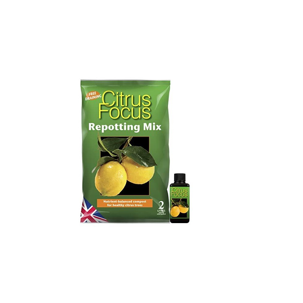 Citrus Focus repotting Mix 2 Litre Bag & Citrus Focus 100ml Feed