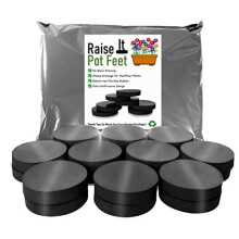Raise It Pot Feet - Rubber Flower/Plant Pot Feet for Invisible Lifting of Pots - Hard Wearing Non Compression Rubber - PACK OF 15 Discreet Low Pr