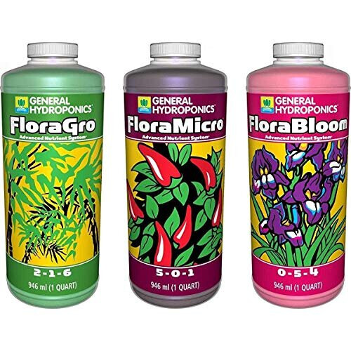 GHE SW Flora GRO, Bloom & Micro 1L 2