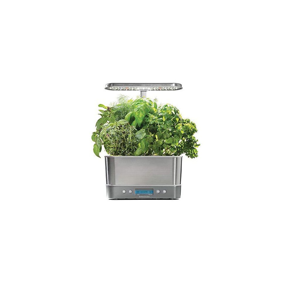 AeroGarden Harvest Elite - Indoor Garden with LED Grow Light, Stainless Steel