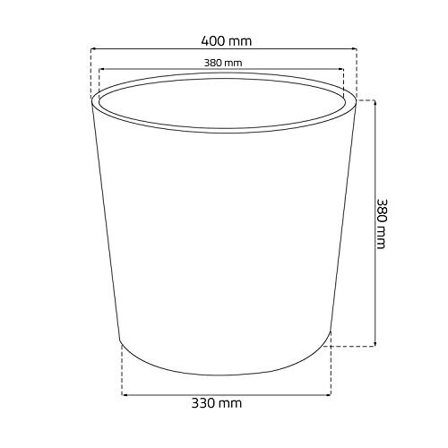 Prosperplast Prosperplast Plastic anthracite grey round low flower pot 40 cm Rato with inner liner 1