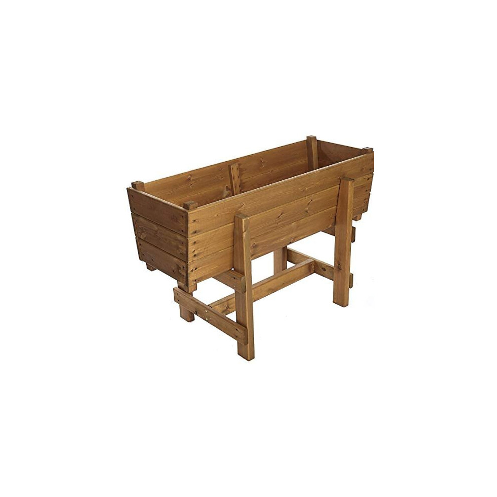 Ruddings Wood Large Extra Deep Raised Wooden Trough Garden Planter On Legs - Herb Plant Flower High Wood Container - Vegetable Trough