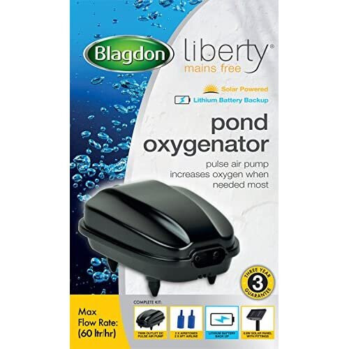 Blagdon Blagdon Liberty Pond Oxygenator Solar Powered Air Pump with Lithium Battery Backup 1