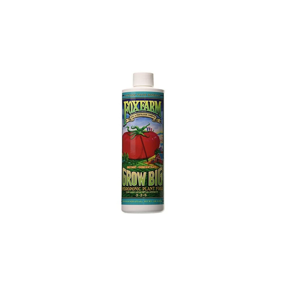 Fox Farm Grow Big Hydro Liquid Concentrate Fertilizer, 1 pint