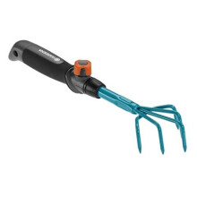 GARDENA combisystem Hand Weeder: Five-tined hand grubber for loosening and aerating soil in beds and flower boxes, 7 cm working width, ergonomic