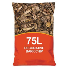simpahome 75L Decorative Landscape Bark Spruce Wood Bark Chipping Mulch for Landscaping, Top Dressing, Paths & Play Areas.