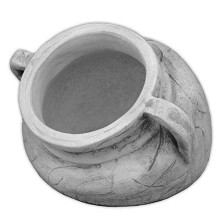 gartendekoparadies.de Solid Amphora Flower Pot Round Large Plant Trough Planter Cast Stone Frost Proof
