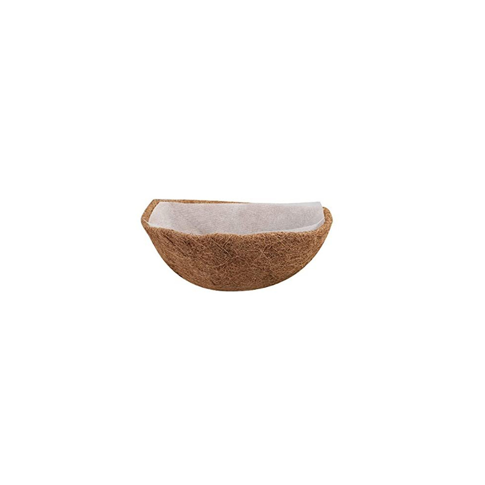 18 inch Liner Trough Liner for Planters Half Moon Shape Coco Liners for Hanging Basket Coconut Fiber Planter Replacement Liner for Garden Flower