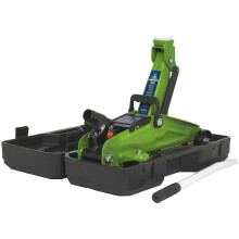 Sealey 1050CXDHV Trolley Jack 2tonne Hi-Vis Short Chassis with Storage Case