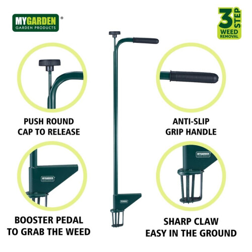 Steel Weed Puller Claw Lawn Weeder Pull Root Remover Killer Grabber Garden Tool 2