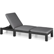 Keter Daytona Sun lounger 195 x 65 x 25.5 cm Graphite Gray Deluxe