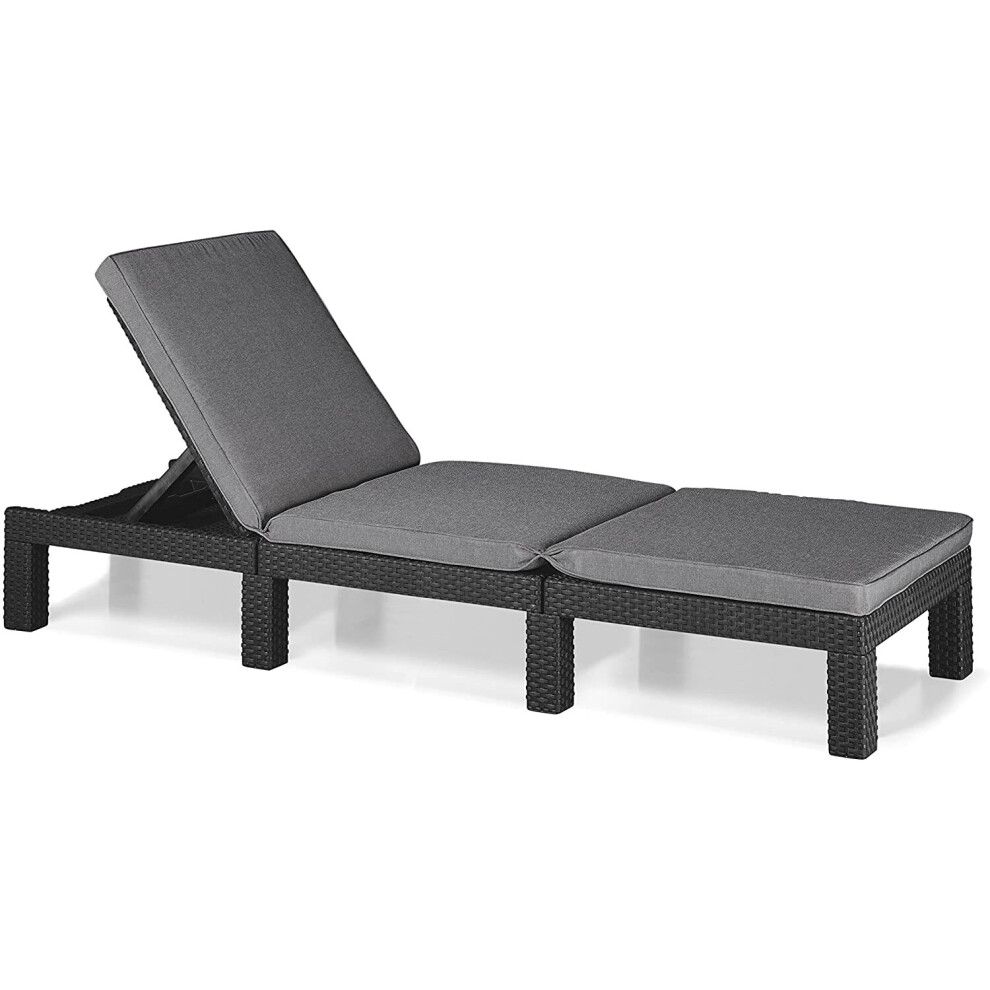 Keter Daytona Sun Lounger 195 X 65 X 25.5 Cm Graphite Deluxe Gray