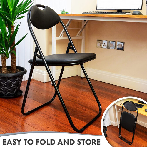 Meta Padded seat and Steel Frame folding Chair 2