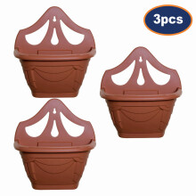3Pcs 31cm Wall Hanging Planter Plastic Venetian Pot Terracotta Garden Basket