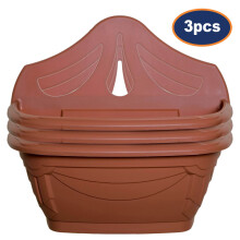 3Pcs 42cm Wall Hanging Planter Plastic Venetian Pot Terracotta Garden Basket