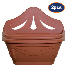 2Pcs 42cm Wall Hanging Planter Plastic Venetian Pot Terracotta Garden Basket