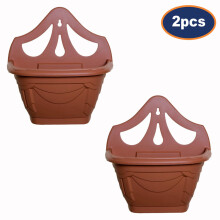2Pcs 31cm Wall Hanging Planter Plastic Venetian Pot Terracotta Garden Basket