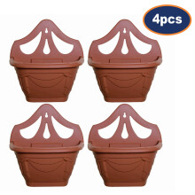 4Pcs 31cm Wall Hanging Planter Plastic Venetian Pot Terracotta Garden Basket