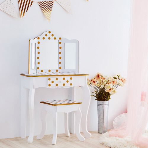 Fantasy Fields Gisele Kids Dressing Table Vanity Table With Mirror &