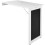 SoBuy® FWT20-W, Folding Wall-mounted Drop-leaf Table, Kitchen & Dining Table Desk with Blackboard, White 1