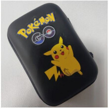 (Black) Case for Pokemon Card Cards Storage Box Portable Carry Travel Cover Storage Bag