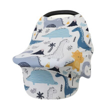 (Dinosaur) Nursing Cover Breastfeeding Shawl Infant Stroller Cover Stretchy Car Seat Canopy For Babies