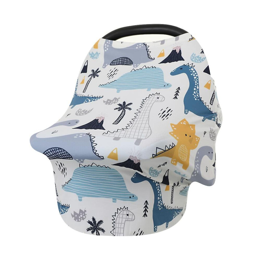 (Dinosaur) Nursing Cover Breastfeeding Shawl Infant Stroller Cover Stretchy Car Seat Canopy For Babies