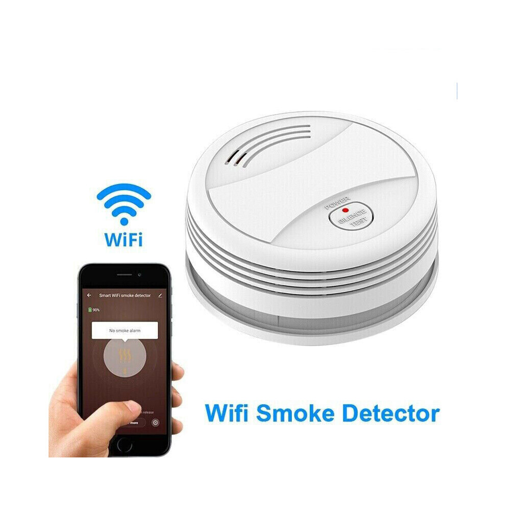 Smart Wi-Fi Carbon Monoxide CO Smoke Detector Alarm Battery Powered